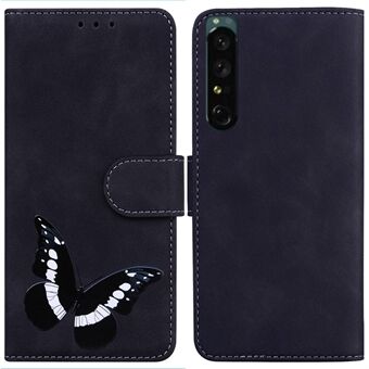 Butterfly Pattern Printed Leather Case for Sony Xperia 1 IV, Shockproof Stand Wallet Phone Cover