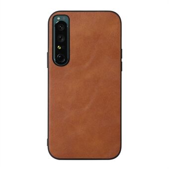 Textured PU Leather Coated Hybrid Case for Sony Xperia 1 IV Anti-Scratch TPU + PC Bottom Phone Back Cover