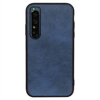 For Sony Xperia 1 IV Slim Textured Leather Coated TPU + PC Hybrid Shockproof Phone Case Non-Slip Grip Anti-Scratch Protective Cover