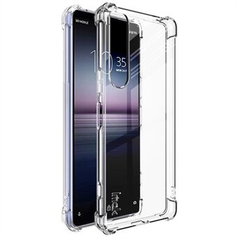 IMAK for Sony Xperia 1 IV Soft TPU Case Shock-Absorbing Four-Corner Airbag Protection Cover with Screen Protector