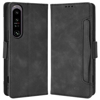 Anti-scratch Phone Bag Case for Sony Xperia 1 IV, Magnetic Flip Wallet Style Stand Shockproof PU Leather Phone Cover