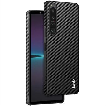 IMAK Ruiyi Series for Sony Xperia 1 IV 5G Carbon Fiber Texture Anti-fingerprint PC Hard Case Back Cover