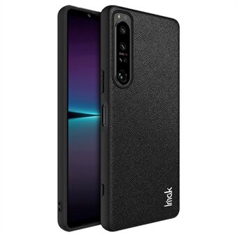 IMAK LX-5 Series for Sony Xperia 1 IV 5G Cross Texture Drop-proof Phone Case Leather Coated PC + TPU Hybrid Cover