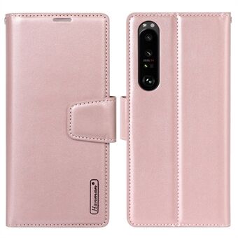 HANMAN Mill Series Wallet Case for Sony Xperia 1 IV 5G, Stand Feature PU Leather Folio Flip Protective Phone Cover