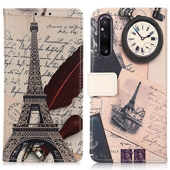 For Sony Xperia 1 V Pattern Printing Phone Case Leather Wallet Flip Stand Smartphone Cover