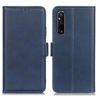 For Sony Xperia 1 V Cowhide Texture Phone Cover Wallet Stand Protective Phone Case