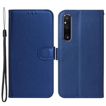 B40 For Sony Xperia 1 V Wallet Cell Phone Case Anti-Scratch PU Leather+TPU Phone Stand Shell