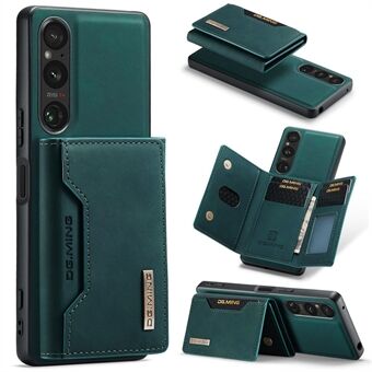 DG.MING M2 Series for Sony Xperia 1 V Magnetic Wallet Phone Case PU+PC+TPU Kickstand Phone Cover