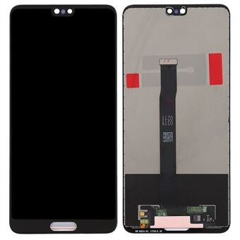 LCD Screen and Digitizer Assembly Spare Part for Huawei P20 (Non-OEM Screen Glass Lens, OEM Other Parts) - Black