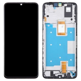 For Honor X7a OEM Grade S LCD Screen and Digitizer Assembly + Frame Replacement Part (without Logo) - Silver