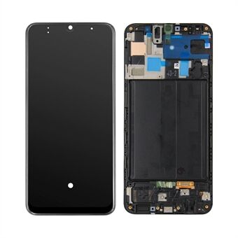 LCD Screen and Digitizer Assembly + Frame (Without Logo) for Samsung Galaxy A30 A305 SM-A305F - Black