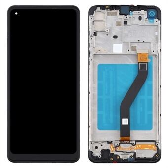 LCD Screen and Digitizer Assembly + Frame Replacement (without Logo) for Samsung Galaxy A21 SM-A215 - Black