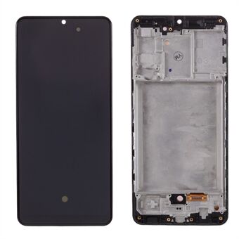 OLED Screen and Digitizer Assembly + Frame Replacement Part (Without LOGO) for Samsung Galaxy A31 SM-A315 - Black