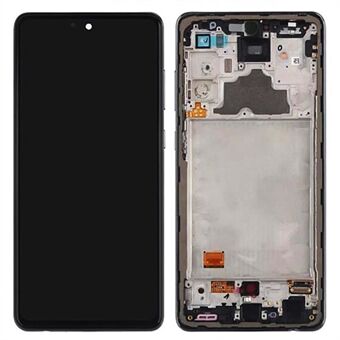 For Samsung Galaxy A72 4G A725 Grade S AMOLED Screen and Digitizer Assembly + Frame Part (without Logo) - Black