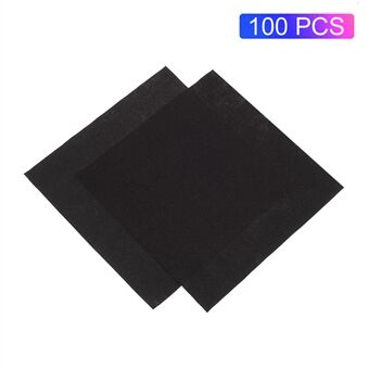 100Pcs/Set Anti-static Microfiber Cleaning Cloth for Phone Tablet Laptop Glasses - Black