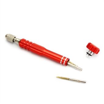 5-in-1 Professional Disassembling Repair Opening Tool Screwdriver Set for iPhone Repair - Red