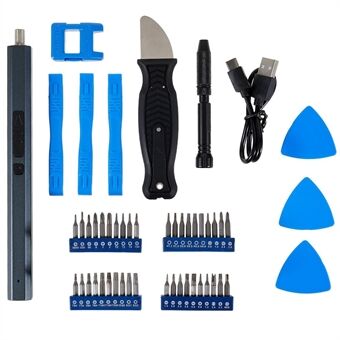 49 in 1 Mini Electric Precision Screwdriver Set with 40 Bits Mobile Phone Watch Repair Tool Kit Opening Picks Tools Fix Phone Screen Battery