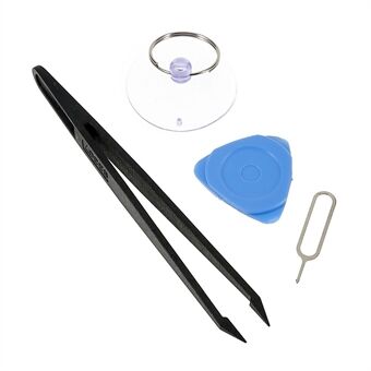 4-in-1 Electrician Phone Repair Tools Anti-static Tweezer Screen Open Card Suction Cup Phone Repair Hand Tool Kit