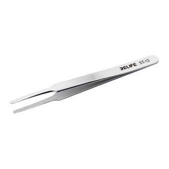 RELIFE ST-13 Flat Head Tweezers High Precision Flat Grip Tweezers Repairing Tool for Smart Phone Tablet