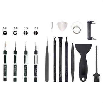 JF-8127 Precision 15-in-1 Screwdriver Pry Clamp Tool Mobile Tablet Disassemble Repair Kit