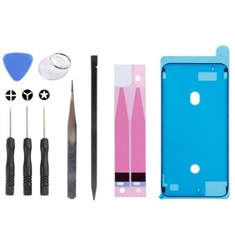 JF-8162 9-in-1 Battery Adhesive Sticker + Waterproof Adhesive Sticker Screwdriver Pry Repair Tool Kit for iPhone 8 4.7