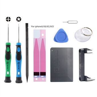 JF-8157 9-in-1 Battery Adhesive Sticker Screwdriver Repair Tool Set for iPhone 5s / 5 / 5c / SE