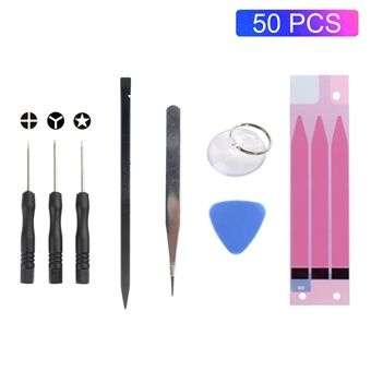 50Pcs JF-8161 8-in-1 Battery Adhesive Sticker Screwdriver Repair Tool Kit for iPhone 8 Plus/7 Plus/6s Plus/6 Plus