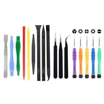 JF-8172 17-in-1 5 Screwdrivers Tweezers Pry Opening Tool Kit for iPhone Maintenance