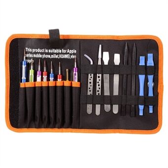 16-In-1 Screwdriver Pry Bar Mobile Phone Repair Tool Kit for iPhone Huawei Etc (SW-1090-6)