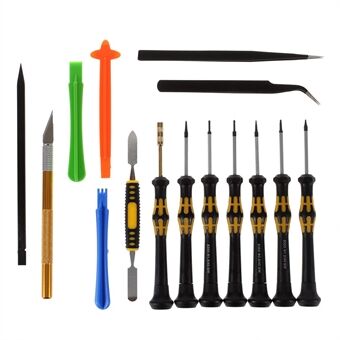 15 in 1 Cellphone Prying Opening Repair Tool Kit with Screwdrivers Spudgers and Tweezers