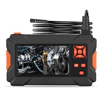 P130 2m Hard Wire IP68 Waterproof Inspection Camera 8mm Three-Lens 4.3-inch HD Industrial Endoscope - Orange