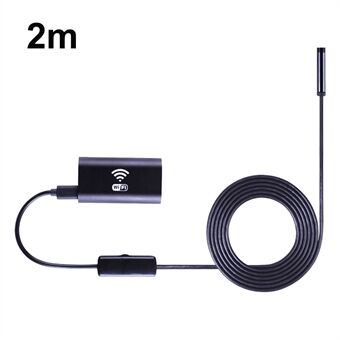 F99 WiFi Endoscope HD Inspection Camera Wireless Snake Camera with 2M Semi-Rigid Cable