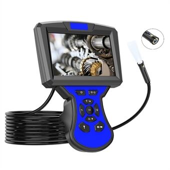 M50 15m Hard Wire 5.5mm Dual Lens Industrial Hand-held Inspection Camera Borescope 5-inch Screen Waterproof 8+1 LED Endoscope