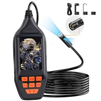 M30 10m Wire 8mm Dual-Lens Waterproof Industrial Borescope 3\'\' Screen 7-LED Endoscope Inspection Camera