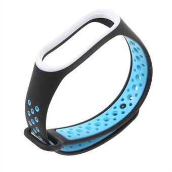 Two-tone Soft Silicone Watch Strap for Xiaomi Mi Smart Band 4 / Mi Band 3