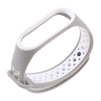 Two-tone Soft Silicone Wrist Band Watch Strap for Xiaomi Mi Smart Band 4 / Mi Band 3