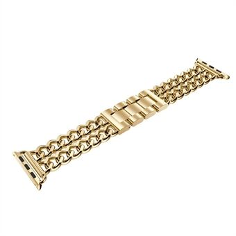 Cowboy Chain Electroplated Stainless Steel Watch Band for Apple Watch Series 5 4 40mm / Series 3 2 1 38mm