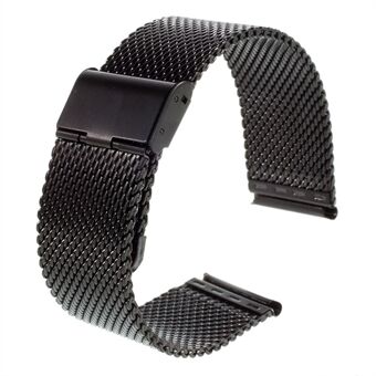 Metal Woven Wrist Watch Band for Apple Watch Series 6 SE 5 4 44mm / Series 3 / 2 / 1 42mm - Black