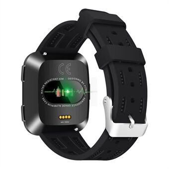 Soft Silicone Hollow Watch Strap Replacement for Fitbit Versa - Black