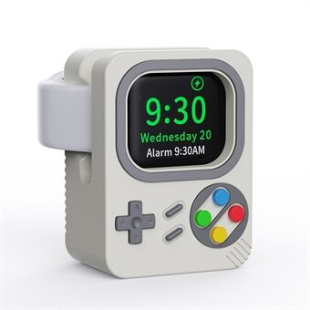 Watch Charger Holder for Apple Watch, Retro Game Console Design Silicone Charging Stand Holder