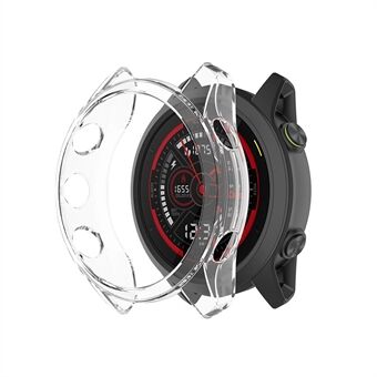 Electroplating Case for Garmin Forerunner745 TPU Smart Watch Protective Frame - Transparent