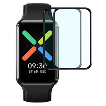 2Pcs Watch Screen Protector for Oppo Watch Free , Anti-scratch Black Edge 3D Curved PET Screen Film