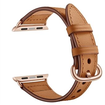 Quality Genuine Leather Watch Band Strap Replacement for Apple Watch Series 6/SE/5/4 40mm / Series 3/2/1 38mm