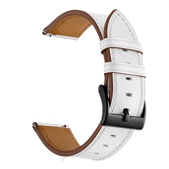 20mm Top-layer Genuine Leather Watch Strap Replacement for Garmin Vivoactive 3/Vivomove HR