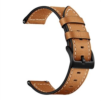 22mm Stitching Decor Genuine Leather Watch Strap Bracelet Wristband for Huawei Watch GT / Watch 2 / Watch Magic