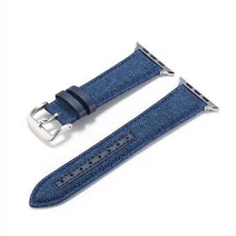 Jean Cloth Texture Watch Strap Replacement for Apple Watch Series 1/2/3 42mm / Series 4/5/6/SE 44mm