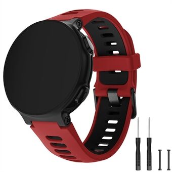 Silicone Watch Band Black Buckle with Connecting Rods for Garmin Forerunner 735XT 220 230 235 620 630