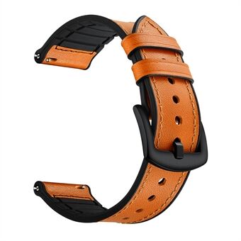 20mm Genuine Leather Coated Silicone Smart Watch Strap for Huawei Watch GT2 42mm