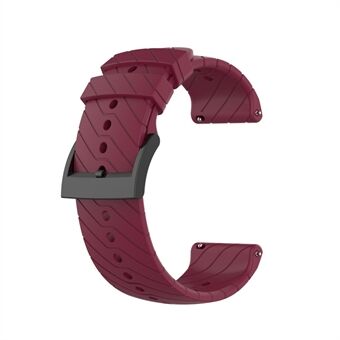 24mm Silicone Smart Watch Band for Suunto 9, Adjustable Wrist Strap Replacement