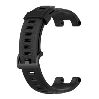 Silicone Watch Band Wrist Strap for Huami Amazfit T-Rex/Amazfit T-Rex Pro - Black